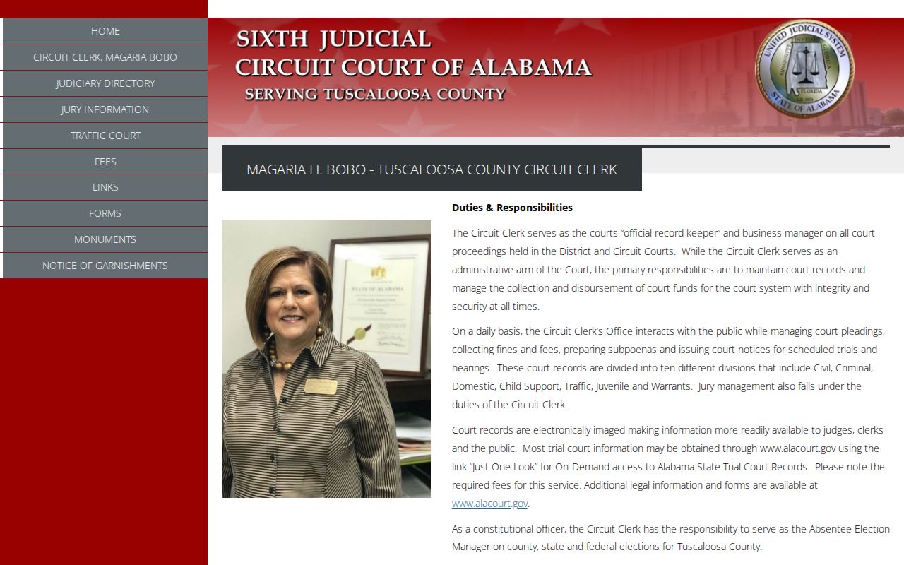 Tuscaloosa County Circuit Clerk court records office