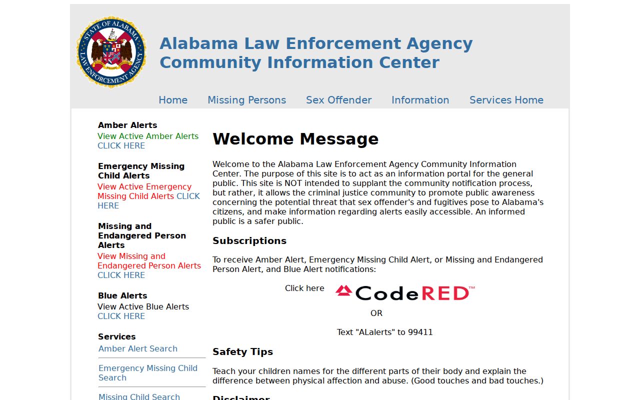 Tuscaloosa County arrest records ALEA community search