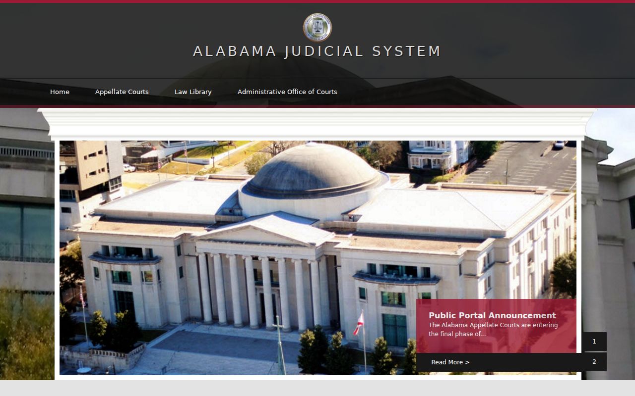 Alabama Unified Judicial System access for Tuscaloosa County court records