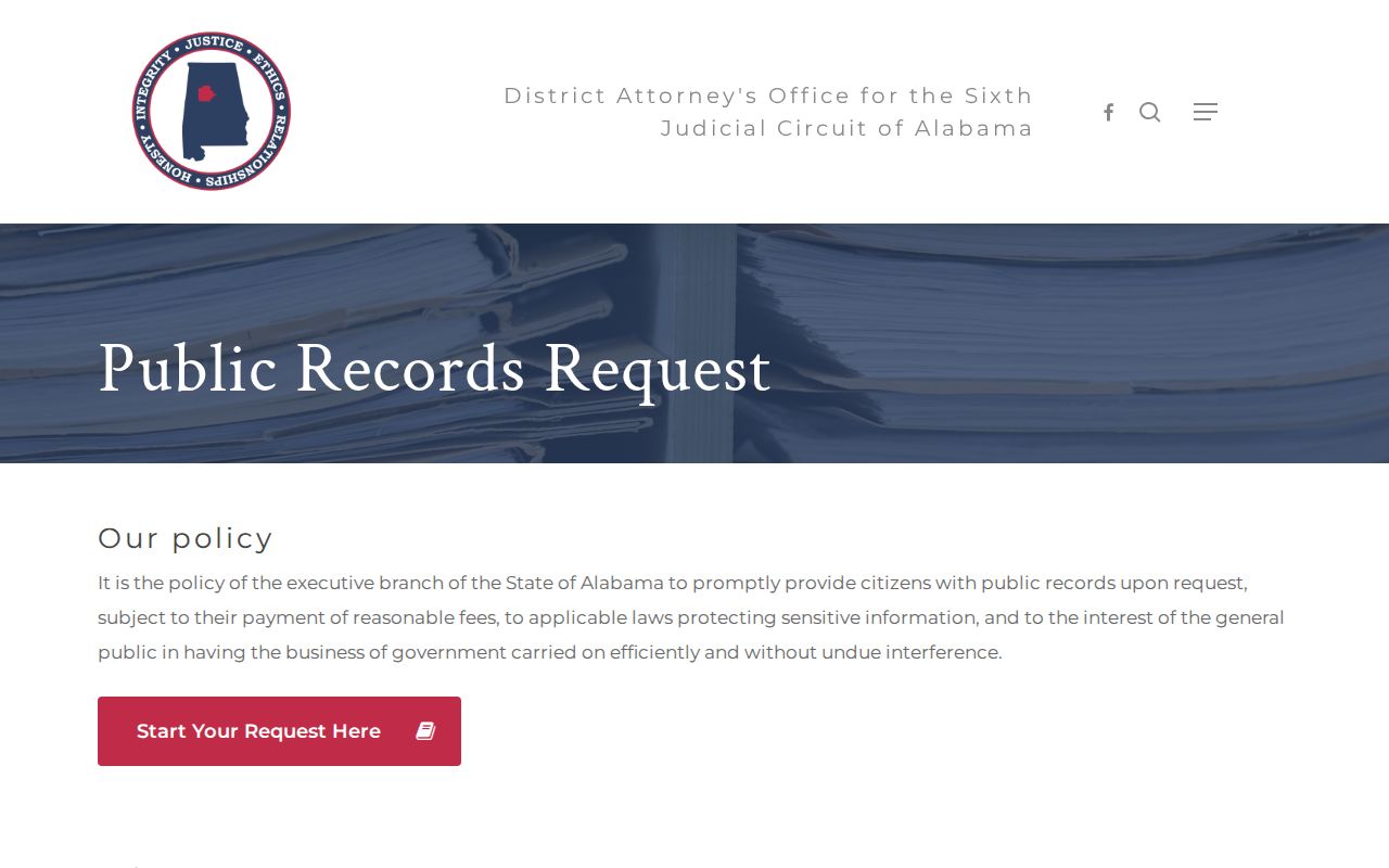 Tuscaloosa County criminal court records public request form